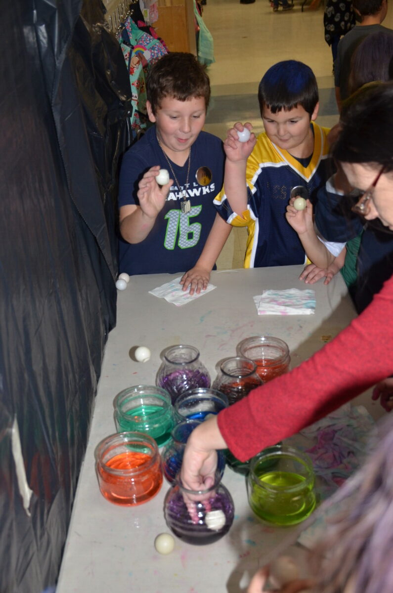 Students playing games at the Fall Festival